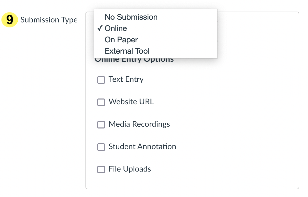 Online Assignment Options