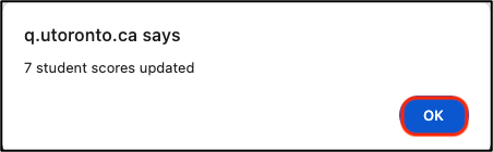 Screenshot demonstrating selecting the OK button..