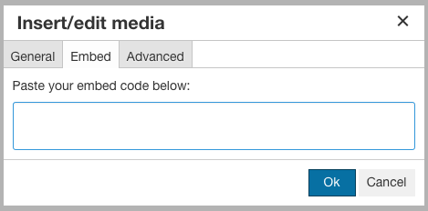 Paste embed code